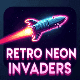 Retro Neon Invaders